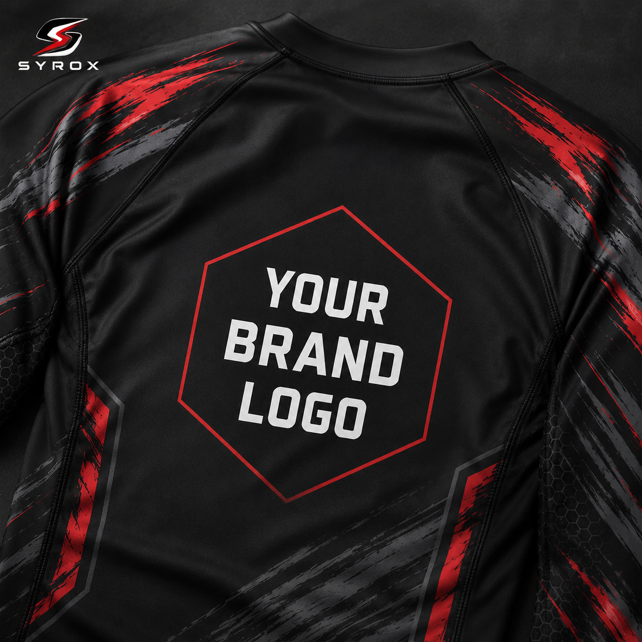 SYROX Premium BJJ Rash Guard - Custom MMA Compression