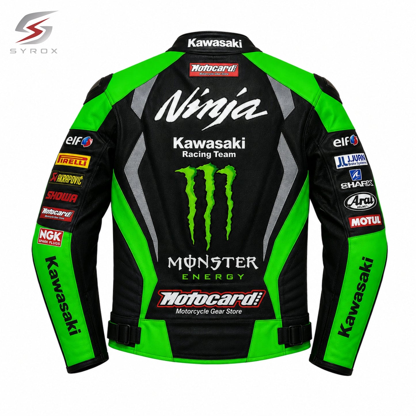 Custom Kawasaki Ninja Racing Leather Jacket – Premium Motorcycle Biker Jacket for Men & Women