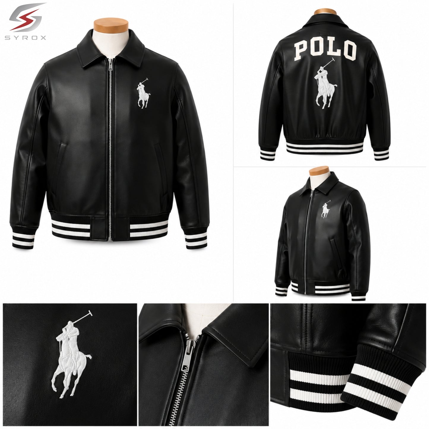 Custom Varsity Bomber Jacket – Personalized Logo, Name & Design Faux Leather Jacket