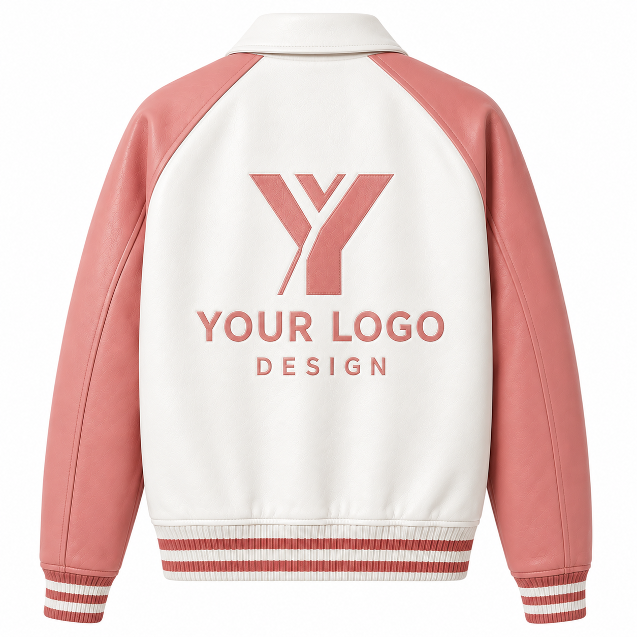Custom PU Leather Varsity Jacket | Personalized Logo Bomber Jacket for Men